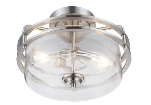 Wholesale 😀 Patriot Lighting® Joska Brushed Nickel 2-Light Semi-Flush Mount Ceiling Light 👏 10 Wholesale 😀 Patriot Lighting® Joska Brushed Nickel 2-Light Semi-Flush Mount Ceiling Light 👏 - Image 8