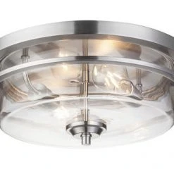Best Pirce ✨ Patriot Lighting® Joska Brushed Nickel 2-Light Flush Mount Ceiling Light 🌟 -Patriot Lighting Sales 20711 A