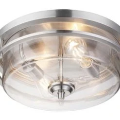 Best Pirce ✨ Patriot Lighting® Joska Brushed Nickel 2-Light Flush Mount Ceiling Light 🌟 -Patriot Lighting Sales 20711 D