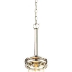 Outlet 🥰 Patriot Lighting® Joska Brushed Nickel 1-Light Mini Pendant 🎉 -Patriot Lighting Sales 20712 D