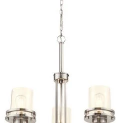 Best deal ⌛ Patriot Lighting® Joska 3-Light Brushed Nickel Chandelier 🌟 -Patriot Lighting Sales 20714 D