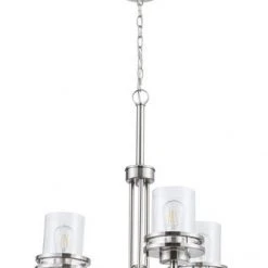 Best deal ⌛ Patriot Lighting® Joska 3-Light Brushed Nickel Chandelier 🌟 -Patriot Lighting Sales 20714 F