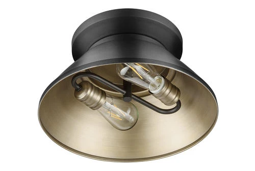 Best Sale 🔔 Patriot Lighting® Kenneth Black & Gold 2-Light Flush Mount Ceiling Light 🧨 5 Best Sale 🔔 Patriot Lighting® Kenneth Black & Gold 2-Light Flush Mount Ceiling Light 🧨 - Image 3
