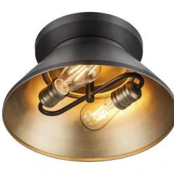 Best Sale 🔔 Patriot Lighting® Kenneth Black & Gold 2-Light Flush Mount Ceiling Light 🧨 12 Best Sale 🔔 Patriot Lighting® Kenneth Black & Gold 2-Light Flush Mount Ceiling Light 🧨 -Patriot Lighting Sales 20718 D