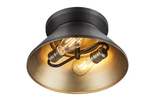 Best Sale 🔔 Patriot Lighting® Kenneth Black & Gold 2-Light Flush Mount Ceiling Light 🧨 6 Best Sale 🔔 Patriot Lighting® Kenneth Black & Gold 2-Light Flush Mount Ceiling Light 🧨 - Image 4