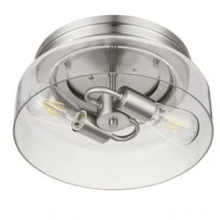 Budget ✨ Patriot Lighting® Belen Brushed Nickel 2-Light Flush Mount Ceiling Light 👏 -Patriot Lighting Sales 20720 B