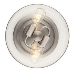 Budget ✨ Patriot Lighting® Belen Brushed Nickel 2-Light Flush Mount Ceiling Light 👏 -Patriot Lighting Sales 20720 F