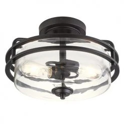 New 💯 Patriot Lighting® Joska Matte Black 2-Light Semi-Flush Mount Ceiling Light 🛒 -Patriot Lighting Sales 20731 3518637MASTER2