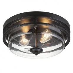 Wholesale 😀 Patriot Lighting® Joska Matte Black 2-Light Flush Mount Ceiling Light 🛒 -Patriot Lighting Sales 20732 3518635MASTER2