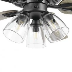 New 💯 Patriot Lighting™ Madeline 52" Matte Black Indoor LED Ceiling Fan ⭐ -Patriot Lighting Sales 20768 3550111 LightKit CloseUp