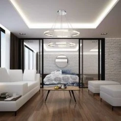 Promo ❤️ Patriot Lighting® Fanton Chrome Integrated LED Pendant 👍 -Patriot Lighting Sales 34105 016L1