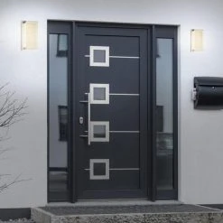 New ⭐ Patriot Lighting® Paradiso Satin Nickel Integrated LED Outdoor Wall Light ⌛ -Patriot Lighting Sales 34137 017 L1