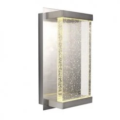 New ⭐ Patriot Lighting® Paradiso Satin Nickel Integrated LED Outdoor Wall Light ⌛