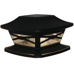 Best Sale 👏 Patriot Lighting® Solar Integrated LED Crosby Bronze Post Cap Landscape Light ❤️ -Patriot Lighting Sales 3431438 Fusion24995 lit