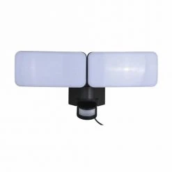 Best Sale ❤️ Patriot Lighting® Black LED Dual Head Solar Motion Sensor Outdoor Security Flood Light 😀