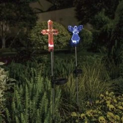 Promo 🛒 Patriot Lighting® Solar Integrated LED Cross/Angel Landscape Light - Assorted ⭐ -Patriot Lighting Sales 3434462 7scene