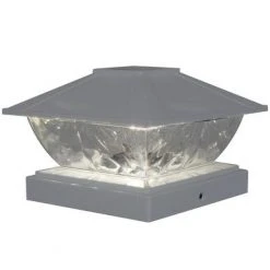 Promo ✔️ Patriot Lighting® Solar Integrated LED Lakota White Post Cap Landscape Light - 2-Pack 😉 -Patriot Lighting Sales 3434506 Fusion26263 lit