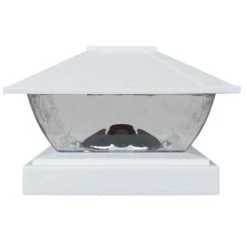 Promo ✔️ Patriot Lighting® Solar Integrated LED Lakota White Post Cap Landscape Light - 2-Pack 😉 -Patriot Lighting Sales 3434506 P SIDE