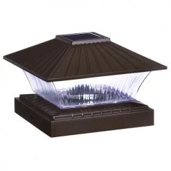 Hot Sale ✔️ Patriot Lighting® Solar Integrated LED Rhame Bronze Post Cap Landscape Light - 2 Pack 😉