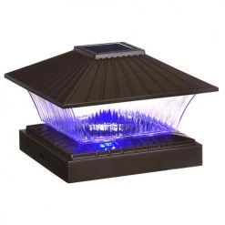 Hot Sale ✔️ Patriot Lighting® Solar Integrated LED Rhame Bronze Post Cap Landscape Light - 2 Pack 😉 -Patriot Lighting Sales 3436131 BLUE