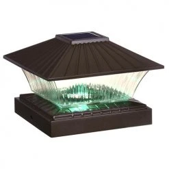 Hot Sale ✔️ Patriot Lighting® Solar Integrated LED Rhame Bronze Post Cap Landscape Light - 2 Pack 😉 -Patriot Lighting Sales 3436131 GREEN