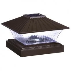 Hot Sale ✔️ Patriot Lighting® Solar Integrated LED Rhame Bronze Post Cap Landscape Light - 2 Pack 😉 -Patriot Lighting Sales 3436131 WHITE