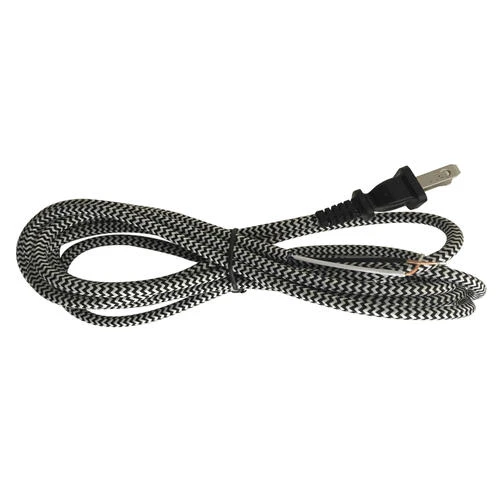 Top 10 🛒 Patriot Lighting® 8 Foot Black/White Woven Fabric Lamp Cord With Plug 😉 3 Top 10 🛒 Patriot Lighting® 8 Foot Black/White Woven Fabric Lamp Cord With Plug 😉