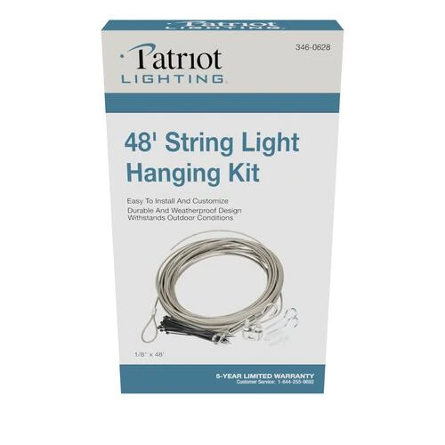 Cheap ⭐ Patriot Lighting® 48' String Light Hanging Kit ❤️ 4 Cheap ⭐ Patriot Lighting® 48' String Light Hanging Kit ❤️ - Image 2
