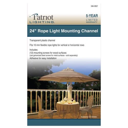 Best Sale 🎁 Patriot Lighting® 24" Rope Light Mounting Channel ✔️ 4 Best Sale 🎁 Patriot Lighting® 24" Rope Light Mounting Channel ✔️ - Image 2