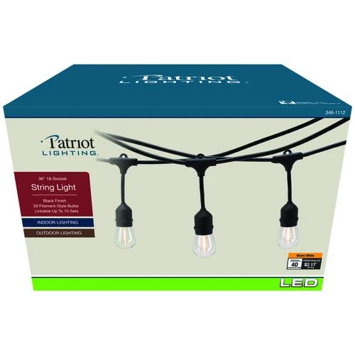Best reviews of 🔔 Patriot Lighting® 36' Plug-In 18-Light Warm White LED String Light ✨ 6 Best reviews of 🔔 Patriot Lighting® 36' Plug-In 18-Light Warm White LED String Light ✨ - Image 4