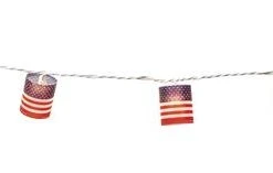 Budget 🔔 Patriot Lighting® 8' 8" 10-Light Patriotic Flag String Light ❤️