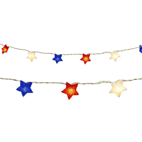 Discount 🔥 Patriot Lighting® 8' 8" Red White And Blue Stars LED String Light ✨ 4 Discount 🔥 Patriot Lighting® 8' 8" Red White And Blue Stars LED String Light ✨ - Image 2