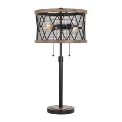 Discount 🧨 Patriot Lighting® Elegant Home Bodhi Black & Replica Wood Table Lamp ⭐ -Patriot Lighting Sales 3472361 Alt1