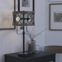 Discount 🧨 Patriot Lighting® Elegant Home Bodhi Black & Replica Wood Table Lamp ⭐ -Patriot Lighting Sales 3472361 Alt2