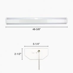 Discount 👏 Patriot Lighting® 3000 Lumen 48" Cream Integrated LED Dual Wrap Light 🎁 -Patriot Lighting Sales 348 2115 Spec Dimensions