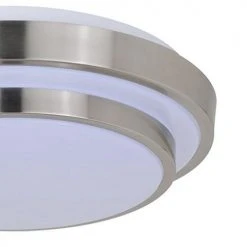 Cheapest ❤️ Patriot Lighting® Helos Satin Nickel LED Flush Mount Ceiling Light 💯 -Patriot Lighting Sales 3482120 Alt2