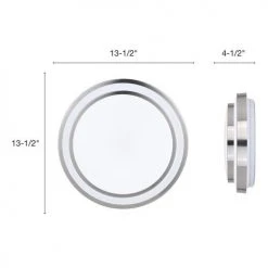 Cheapest ❤️ Patriot Lighting® Helos Satin Nickel LED Flush Mount Ceiling Light 💯 -Patriot Lighting Sales 3482120 Alt3