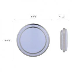 Cheapest ❤️ Patriot Lighting® Helos Satin Nickel LED Flush Mount Ceiling Light 💯 -Patriot Lighting Sales 3482120 Alt4