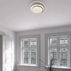 Cheapest ❤️ Patriot Lighting® Helos Satin Nickel LED Flush Mount Ceiling Light 💯 -Patriot Lighting Sales 3482120 Alt5