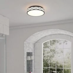 Top 10 👏 Patriot Lighting® Criss Black Integrated LED Flush Mount Ceiling Light 💯 -Patriot Lighting Sales 3482121 Alt5