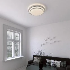 Budget ⌛ Patriot Lighting® Helos 20-1/2" Satin Nickel LED Flush Mount Ceiling Light 👍 -Patriot Lighting Sales 3482127 Alt5