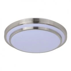 Budget ⌛ Patriot Lighting® Helos 20-1/2" Satin Nickel LED Flush Mount Ceiling Light 👍