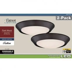 Promo 🥰 Patriot Lighting® Fulton Bronze Integrated LED Flush Mount Ceiling Light 2-Pack ✨ -Patriot Lighting Sales 3482145 Alt8