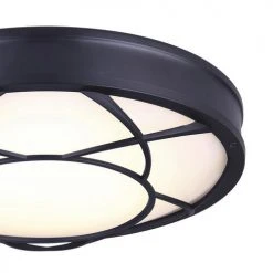 Coupon ✔️ Patriot Lighting® Evie Matte Black Integrated LED Flush Mount Ceiling Light 😀 -Patriot Lighting Sales 3482149 P detail