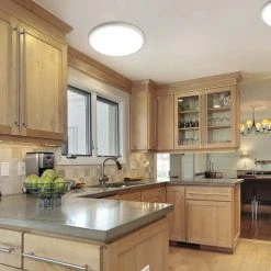 Outlet ❤️ Patriot Lighting® 2400 Lumen 19" Round LED Flat Panel Light ⭐ -Patriot Lighting Sales 3482198 SC2