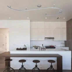 Deals ❤️ Patriot Lighting® 9' Nickel Flexible Track Kit ⭐ -Patriot Lighting Sales 349 0518 IU