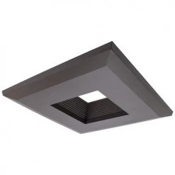 Cheap ⌛ Patriot Lighting® 5" & 6" Recessed Bronze Baffle Square Trim For Downlight ✔️