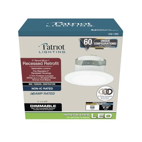 Best Pirce ❤️ Patriot Lighting® 4" 60-in-1 LED Recessed Retrofit Downlight 🔔 7 Best Pirce ❤️ Patriot Lighting® 4" 60-in-1 LED Recessed Retrofit Downlight 🔔 - Image 5
