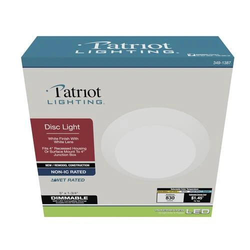 Outlet 😀 Patriot Lighting® 4" LED Disc Downlight 🤩 4 Outlet 😀 Patriot Lighting® 4" LED Disc Downlight 🤩 - Image 2