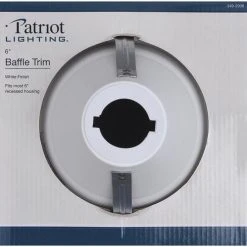 Buy 🤩 Patriot Lighting® 6" Enclosed Baffle Trim 😀 -Patriot Lighting Sales 349 2908 Alt3